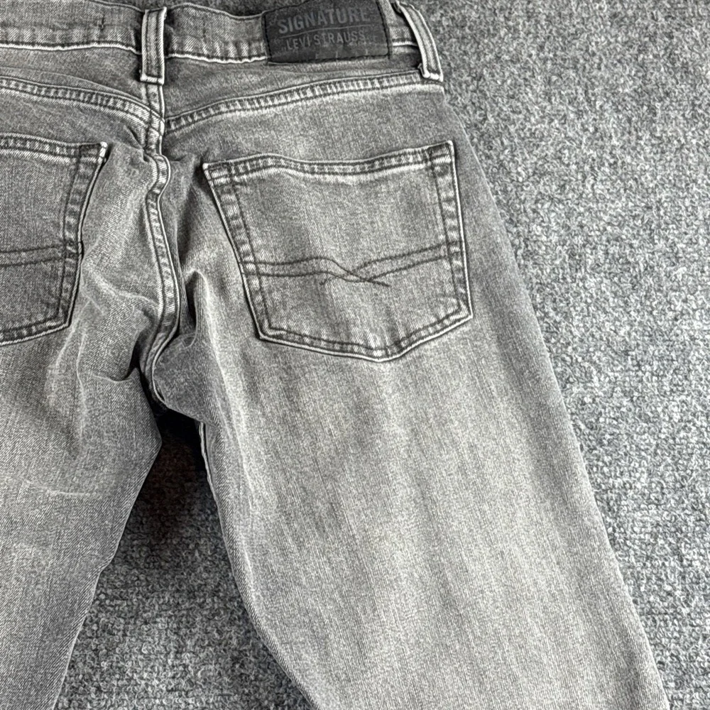 Signature by Levi Strauss & Co. Men's Slim Fit Jeans Grey Charcoal W28 L30 Y2K